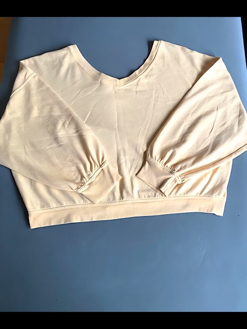 FLX Cropped Sweatshirt Womens L Neutral Lounge Athleisure Top